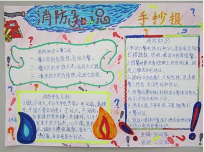 消防安全兒歌手抄報(bào)